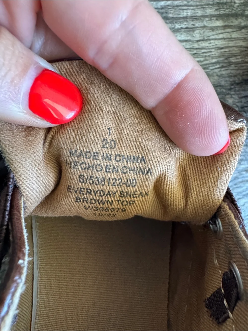 Old Navy Brown Lace-Up Casual Sneakers with Cream Soles